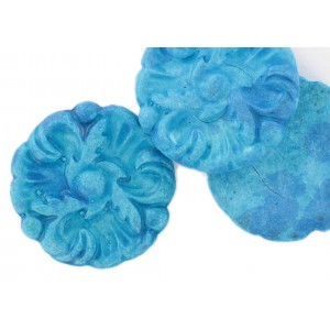 Fleur turquoise 30 mm