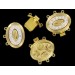 cabochon facettes améthyste-noir 30 mm