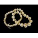 Collier chute bicolore blanc beige 