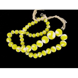 Necklace bicoulored white and yellow 