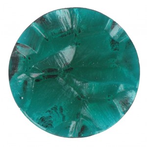 Round "rock" blue zircon cabochon 35 mm