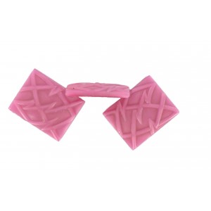 Rectangle pink cabochon 22x18 mm