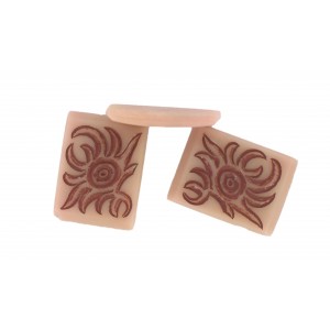 Cabochon rectangle rose 24x18 mm