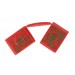 Cabochon rectangle rouge 24x18 mm