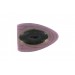 Cabochon bulbe noir et violet 36x25 mm