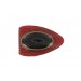 Cabochon bulbe noir et rouge 36x25 mm