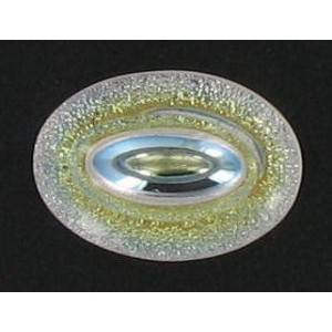 Oval cabochon crystal AB 25x18 mm