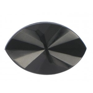 Cabochon navette noir 33x21 mm