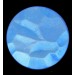 Cabochon rond "rocher" saphir mat AB 35 mm