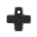 Cross pendant black 15 mm
