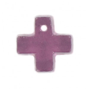 Cross pendant amethyst 15 mm