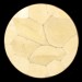 Cabochon rond "rocher" doré mat 35 mm