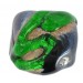 cube emerald and black 25 mm with silver inside