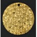 gilded hammered round sequin 30x1 mm