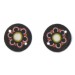 flat disc black 2 holes flower decoration 13 mm