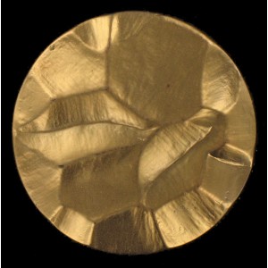 Round "rock" bronze mat cabochon 35 mm