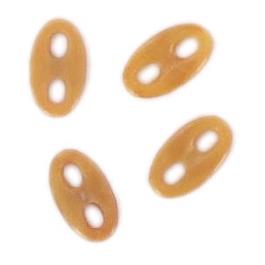  Oval flat trimming beige 2 holes 11x6 mm