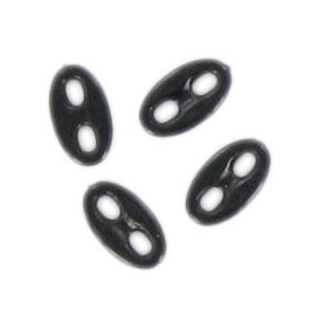  Oval flat trimming black 2 holes 11x6 mm