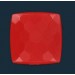  carré facetté bombé rouge 9 mm