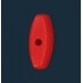 faceted and curved square red 9 mm