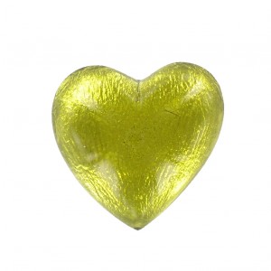 Heart cabochon olivine 25 mm