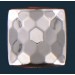 faceted and curved square silver colored 9 mm