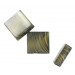 Square cabochon black green 16 mm