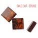 Square cabochon tortoiseshell 16 mm