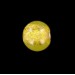 Round bead yellow with gold leaf 8 mm