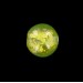 Perle ronde vert sur feuille d'or 8 mm
