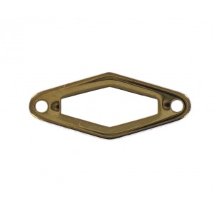 Rhomb link, openwork, golden brown 24x10 mm
