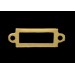 rectangular openwork gilded link 24x8 mm