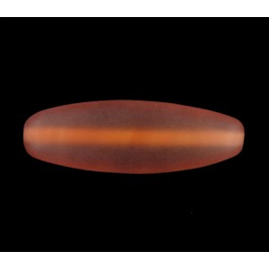 matt olive bead, salmon pink 35x12 mm