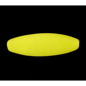 Perle olive mat jaune 35x12 mm
