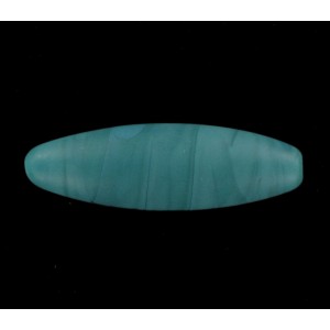 matt olive bead, turquoise 35x12 mm