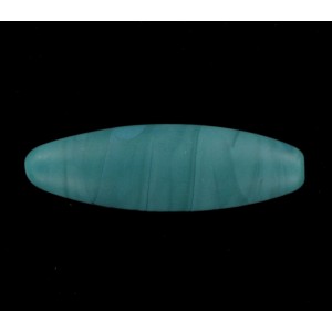 Perle olive mat turquoise 35x12 mm