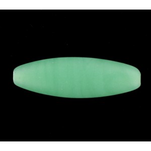 matt olive bead, light green 35x12 mm