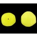 Matt faceted bead yellow 22 mm