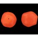 Matt faceted bead orange 22 mm