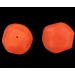 Perle facettée mat orange 22 mm