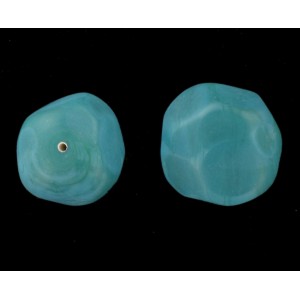 Matt baroque bead turquoise 22 mm