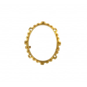 Oval brooch frame in brass for stone sizing 40x30 mm