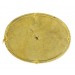 Oval enamelled brass plaque green 73x55 mm