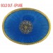 Oval enamelled brass plaque blue 73x55 mm