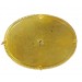 Oval enamelled brass plaque topaze 73x55 mm