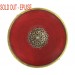 Round enamelled brass plaque red 77 mm