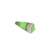 Flat pendant with 2 wide chevrons blind hole, emerald 40x12 mm