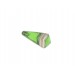 Flat pendant with 2 wide chevrons blind hole, emerald 40x12 mm