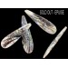 Flat pendant with decoration, blind hole, beige 40x11 mm