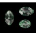 Faceted olive bead crystal emerald 22x15 mm